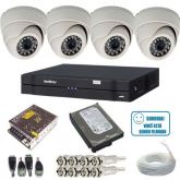 Kit CFTV com 4 Cameras Intelbras